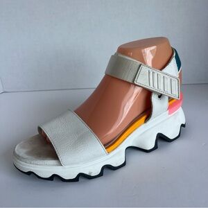 Sorel White and Black Sandals